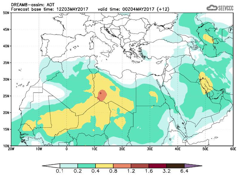 Aerosol optical depth at T00