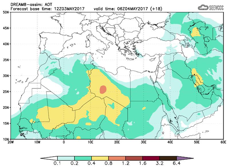 Aerosol optical depth at T06