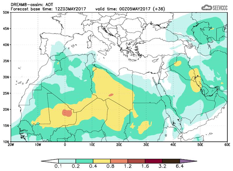 Aerosol optical depth at T24