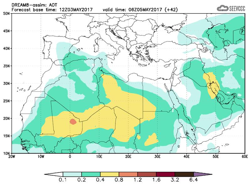 Aerosol optical depth at T30