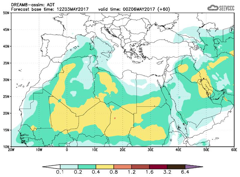 Aerosol optical depth at T48