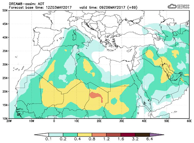 Aerosol optical depth at T57