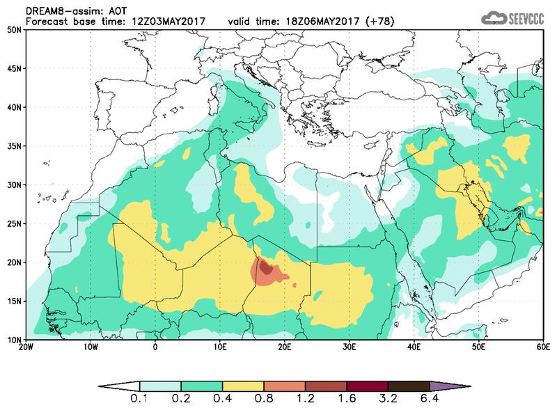 Aerosol optical depth at T66