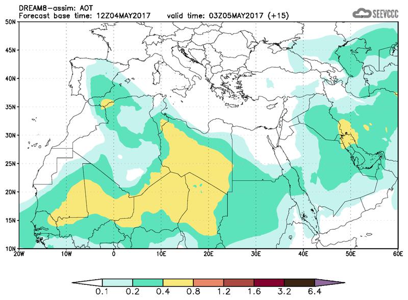 Aerosol optical depth at T03