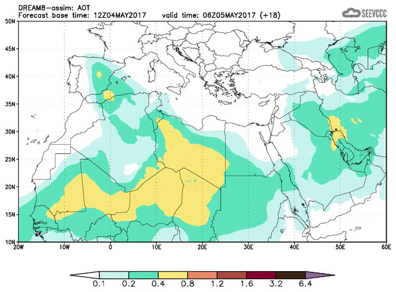 Aerosol optical depth at T06