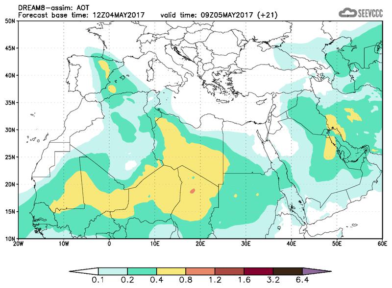 Aerosol optical depth at T09