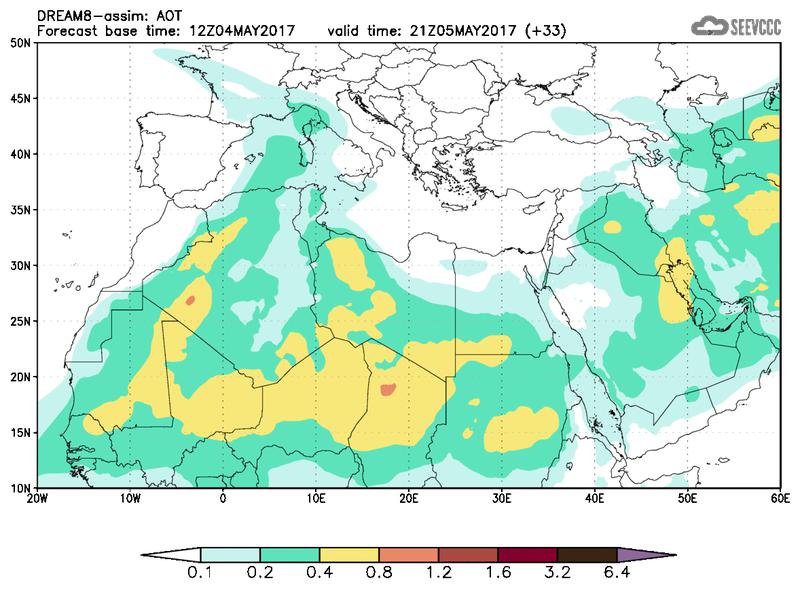 Aerosol optical depth at T21