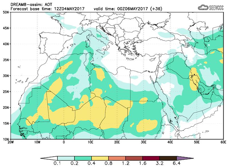 Aerosol optical depth at T24