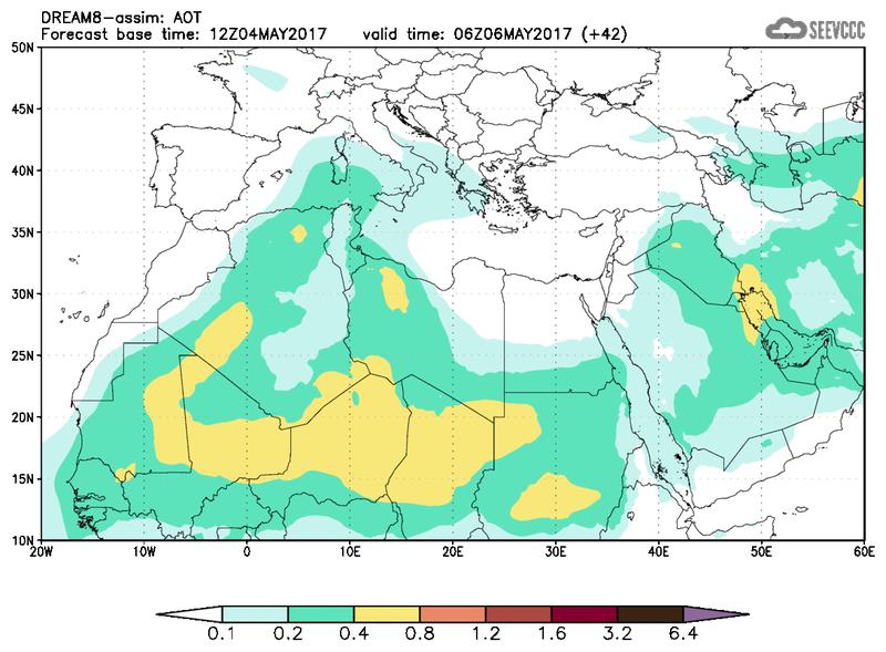 Aerosol optical depth at T30