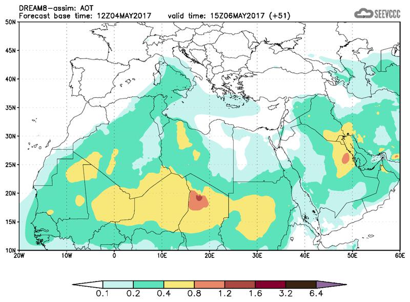 Aerosol optical depth at T39