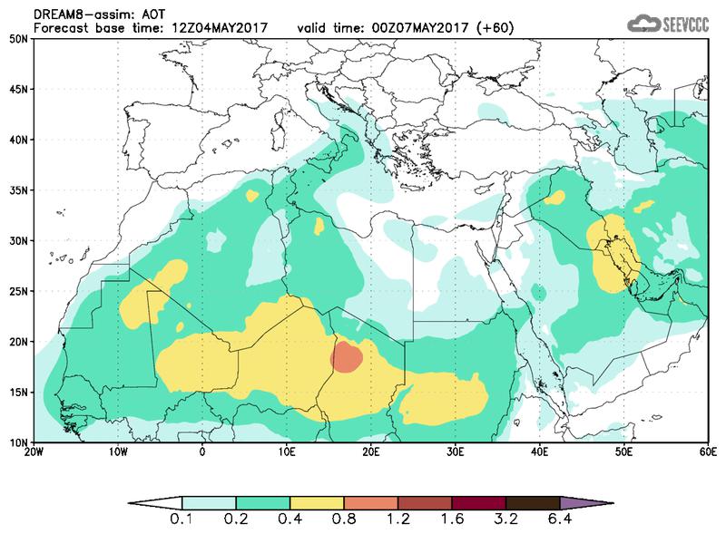 Aerosol optical depth at T48