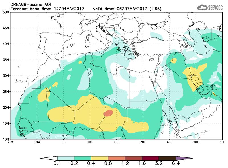 Aerosol optical depth at T54