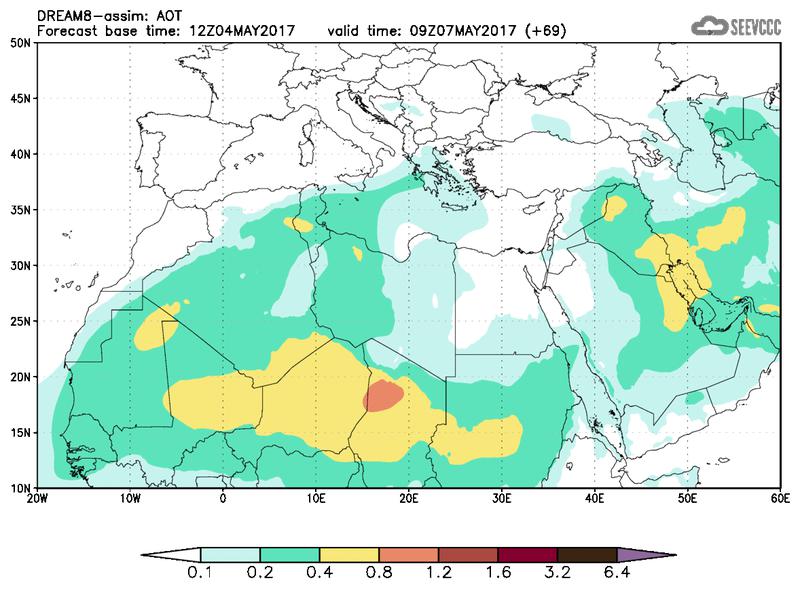 Aerosol optical depth at T57