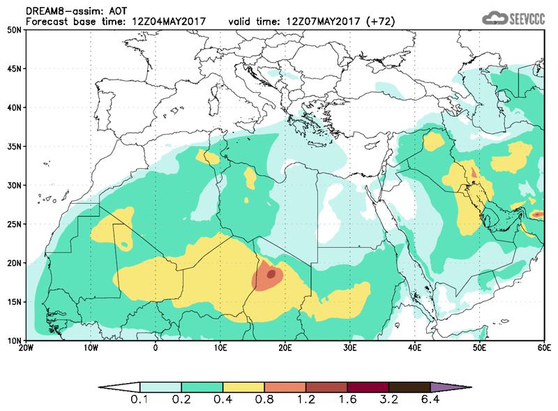 Aerosol optical depth at T60