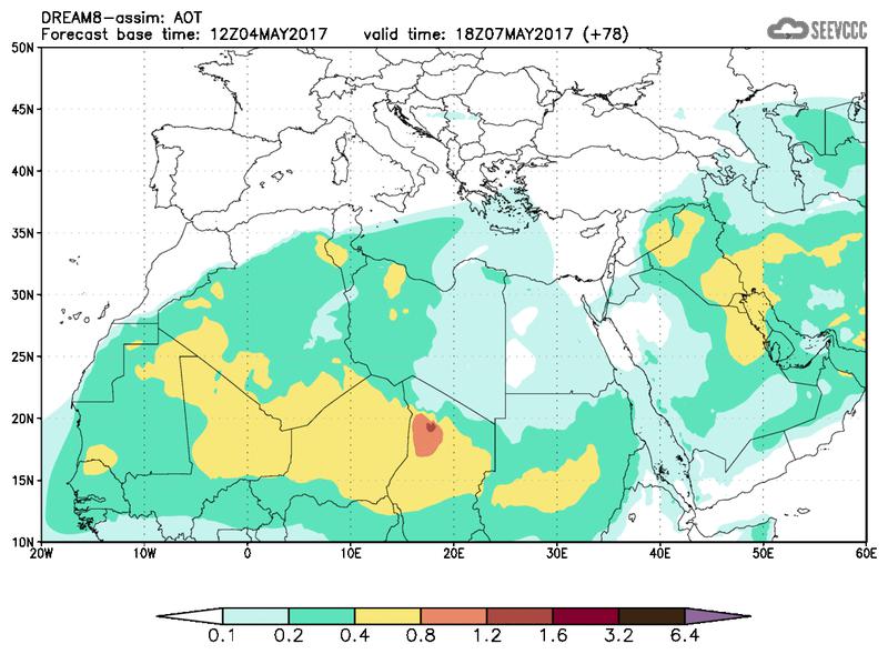 Aerosol optical depth at T66