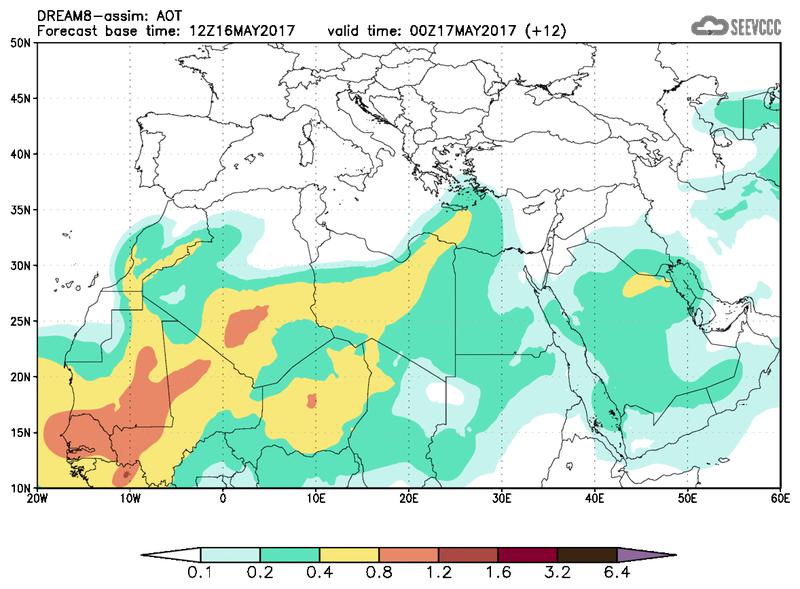 Aerosol optical depth at T00