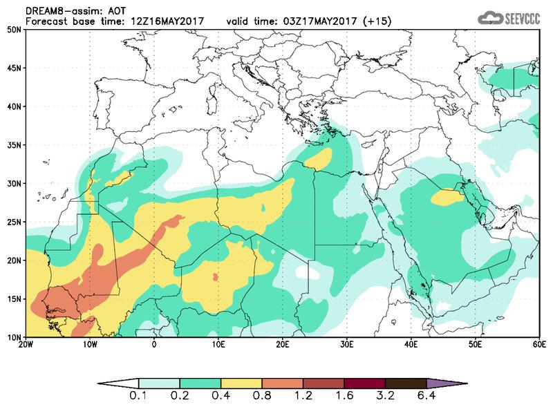 Aerosol optical depth at T03