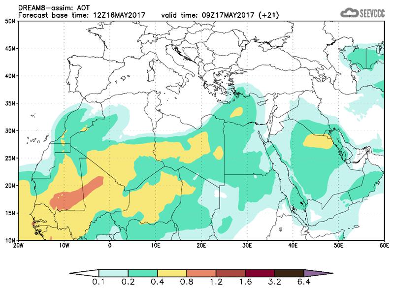 Aerosol optical depth at T09