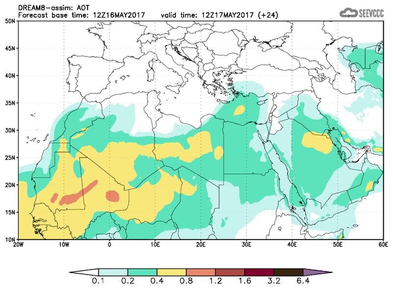 Aerosol optical depth at T12