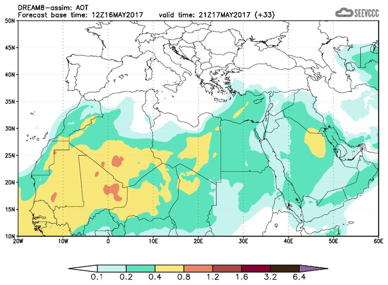 Aerosol optical depth at T21