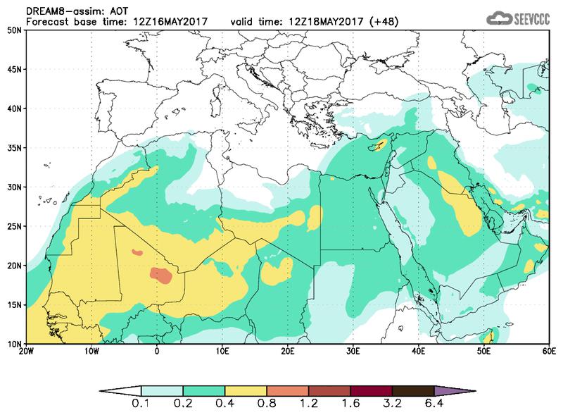 Aerosol optical depth at T36