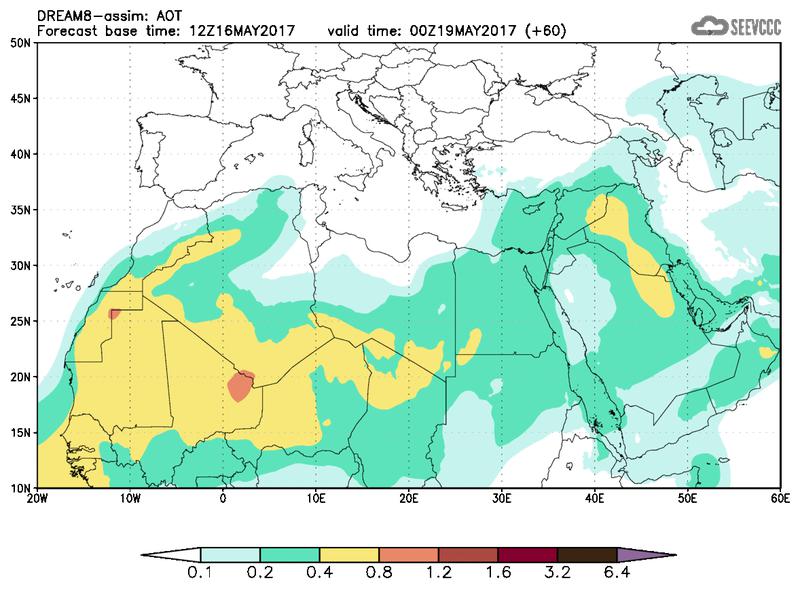 Aerosol optical depth at T48