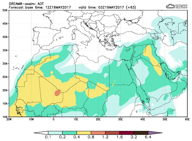 Aerosol optical depth at T51