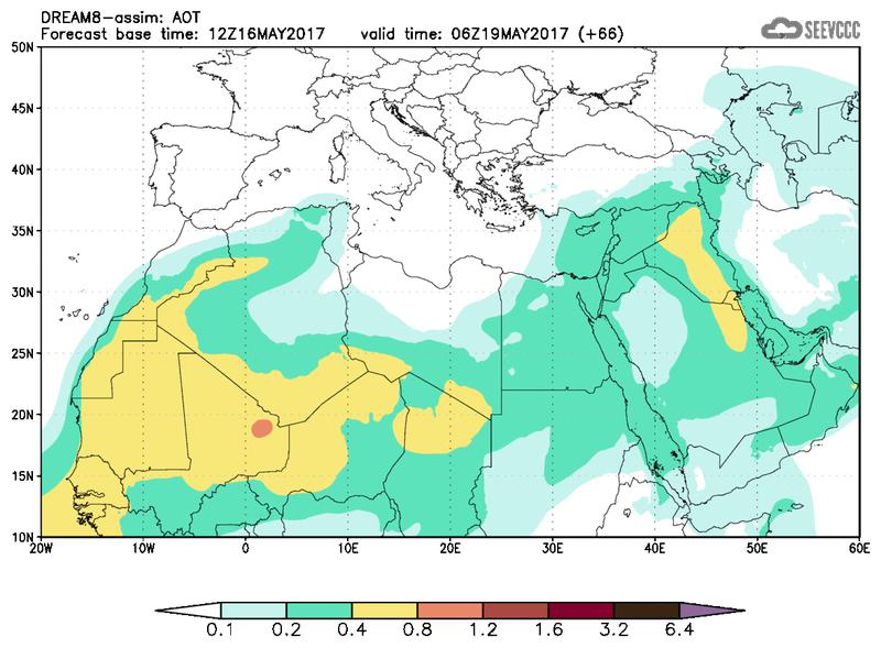 Aerosol optical depth at T54