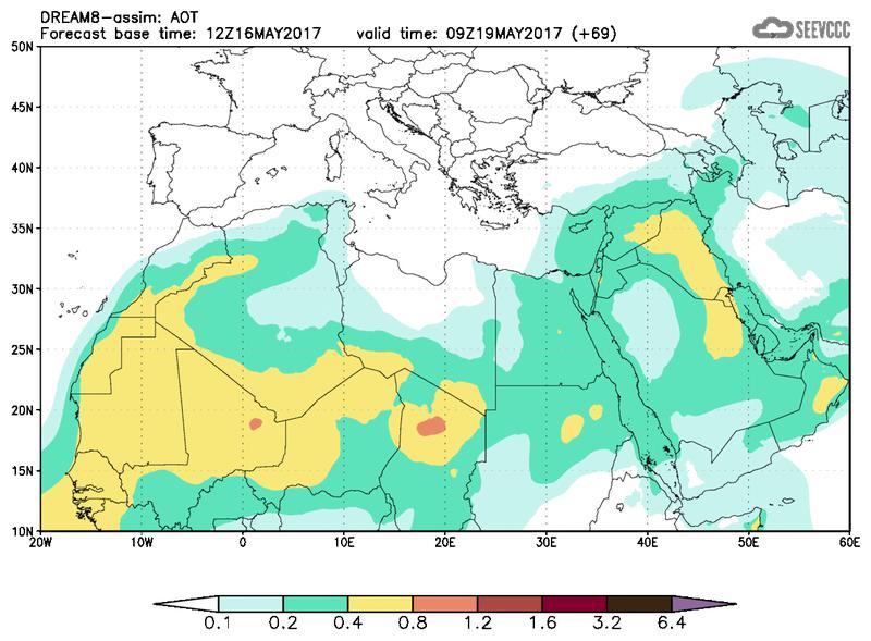 Aerosol optical depth at T57