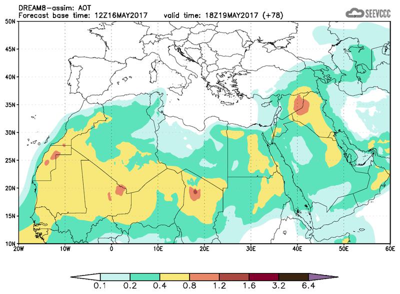 Aerosol optical depth at T66