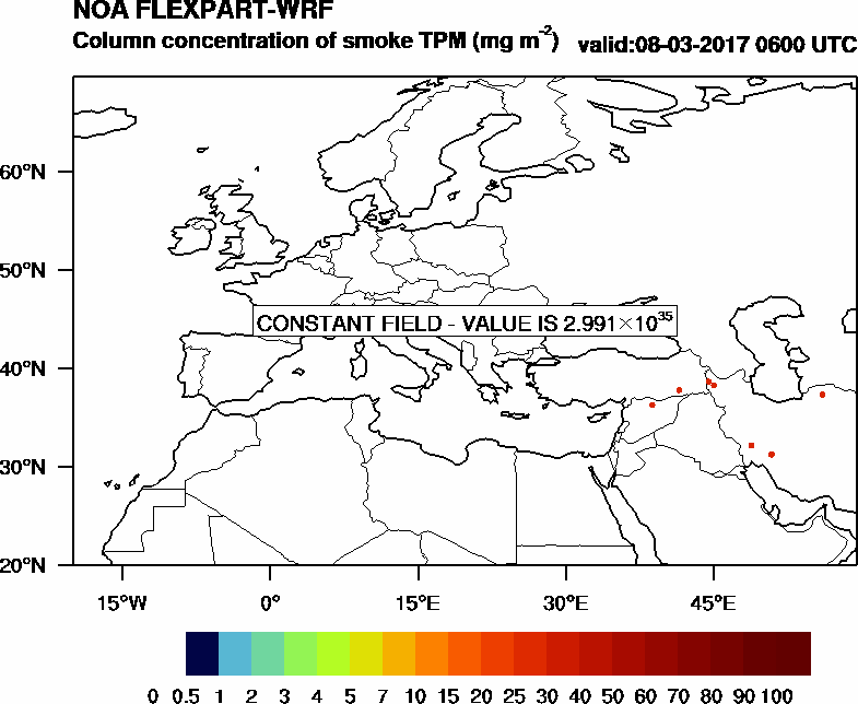 Column concentration of smoke TPM - 2017-03-08 06:00