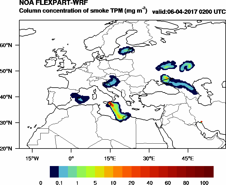 Column concentration of smoke TPM - 2017-04-06 02:00