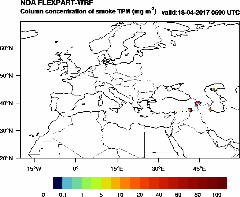 Column concentration of smoke TPM - 2017-04-18 06:00