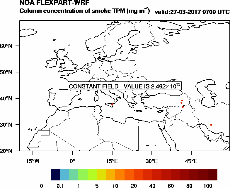 Column concentration of smoke TPM - 2017-03-27 07:00