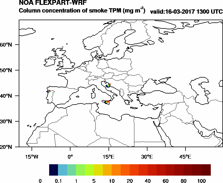 Column concentration of smoke TPM - 2017-03-16 13:00