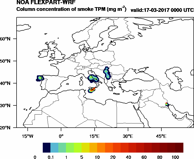 Column concentration of smoke TPM - 2017-03-17 00:00