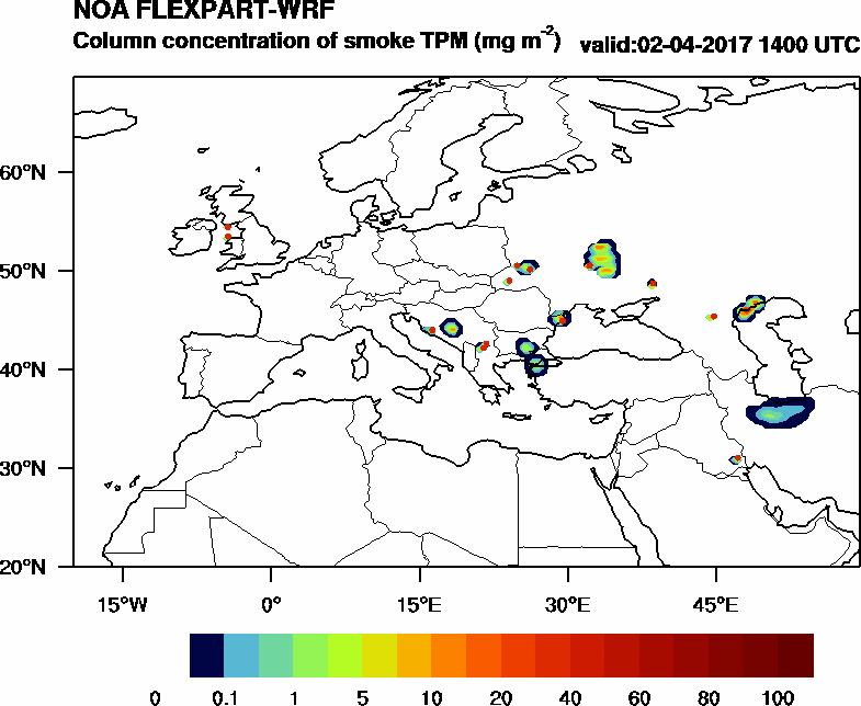 Column concentration of smoke TPM - 2017-04-02 14:00
