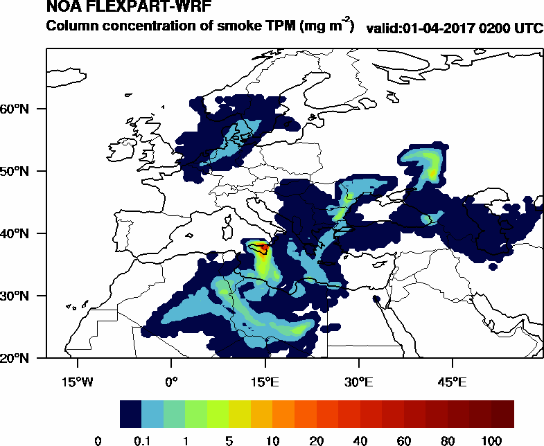 Column concentration of smoke TPM - 2017-04-01 02:00