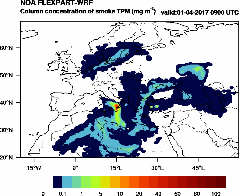 Column concentration of smoke TPM - 2017-04-01 09:00