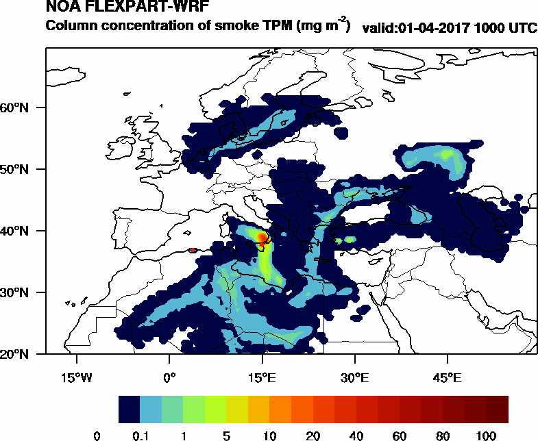 Column concentration of smoke TPM - 2017-04-01 10:00