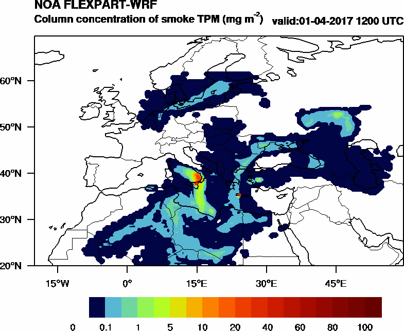 Column concentration of smoke TPM - 2017-04-01 12:00