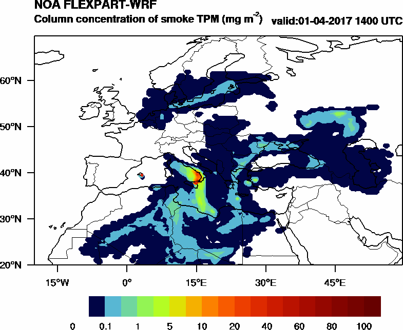 Column concentration of smoke TPM - 2017-04-01 14:00