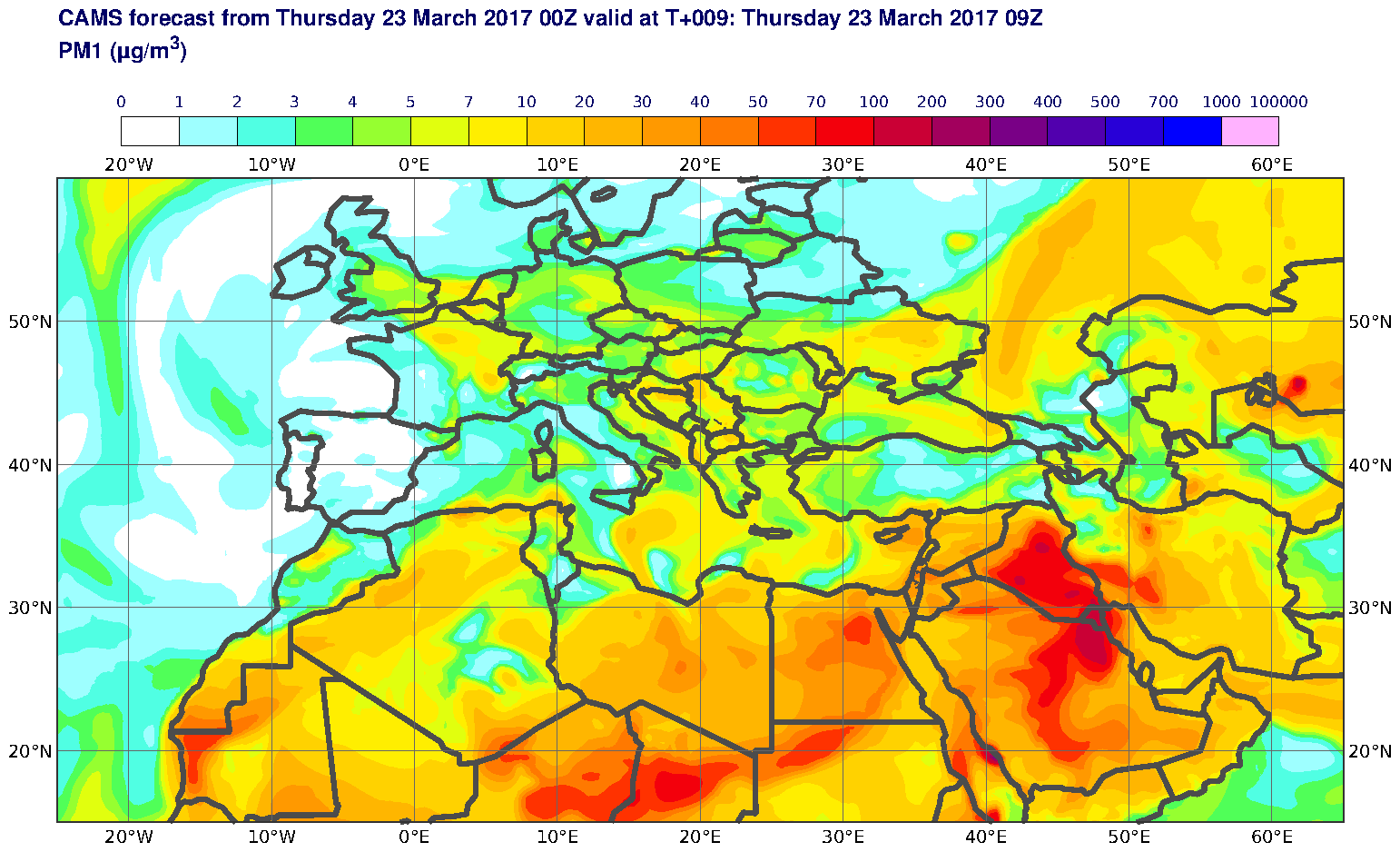 PM1 (μg/m3) valid at T9 - 2017-03-23 09:00