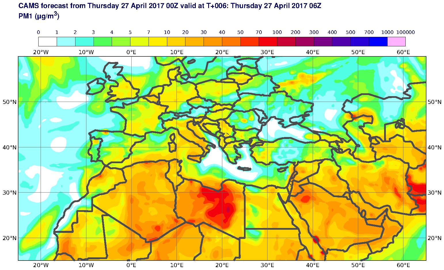 PM1 (μg/m3) valid at T6 - 2017-04-27 06:00