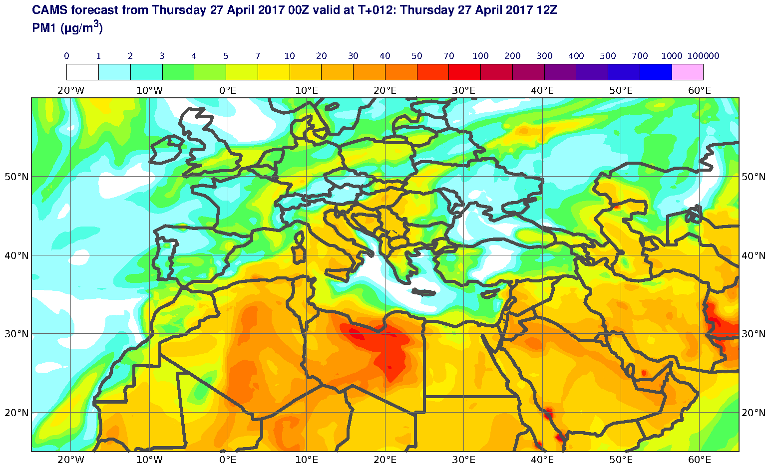 PM1 (μg/m3) valid at T12 - 2017-04-27 12:00