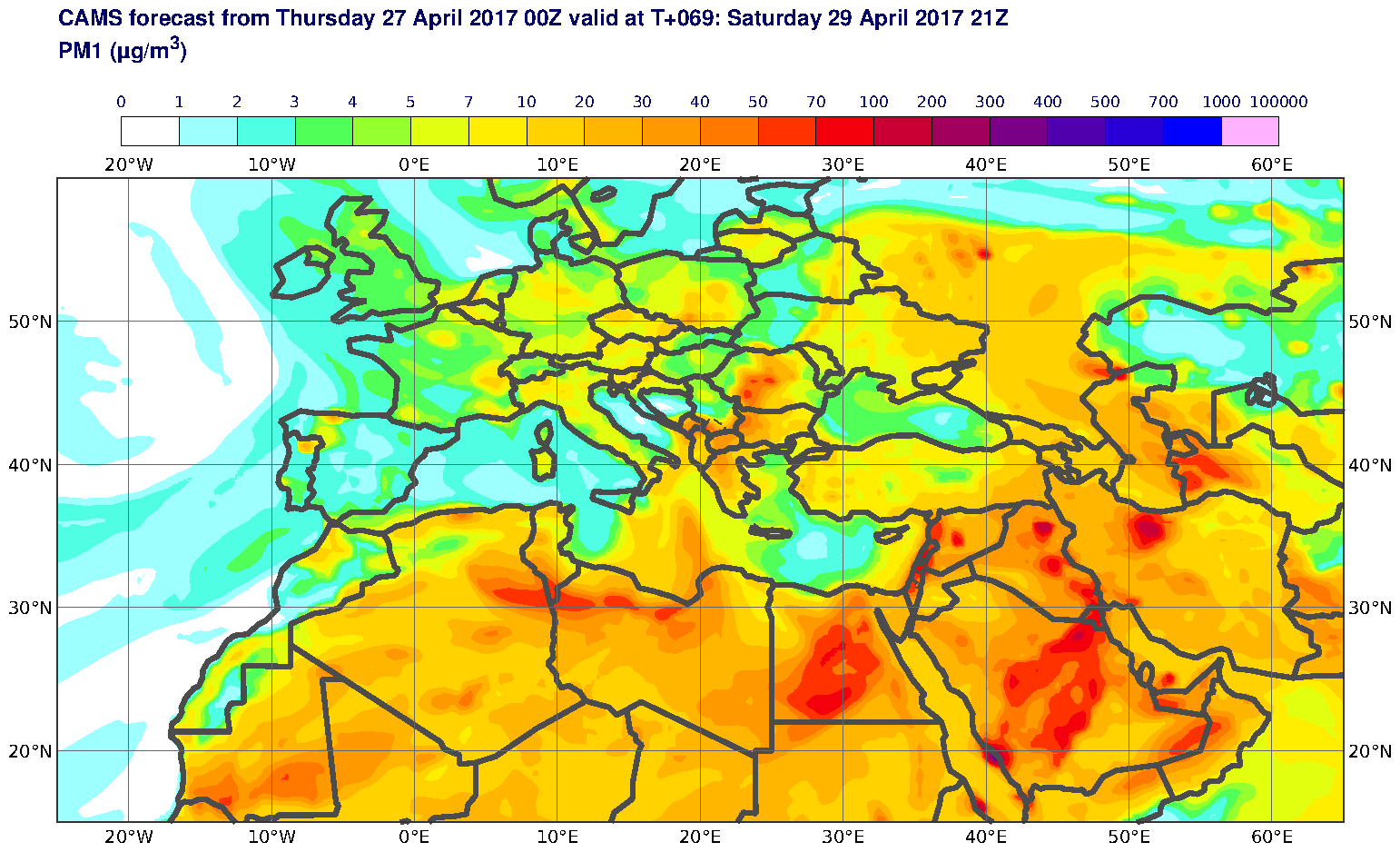 PM1 (μg/m3) valid at T69 - 2017-04-29 21:00