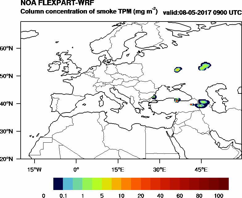 Column concentration of smoke TPM - 2017-05-08 09:00