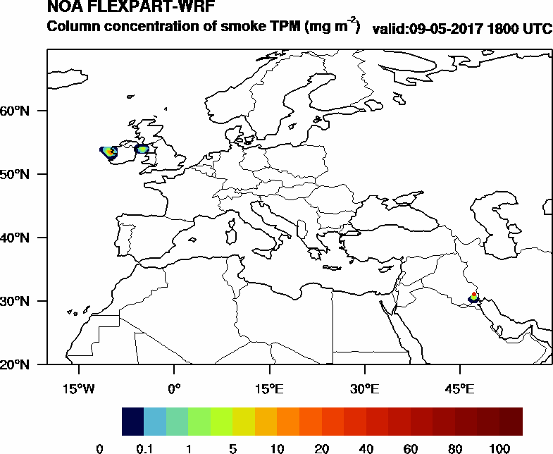 Column concentration of smoke TPM - 2017-05-09 18:00
