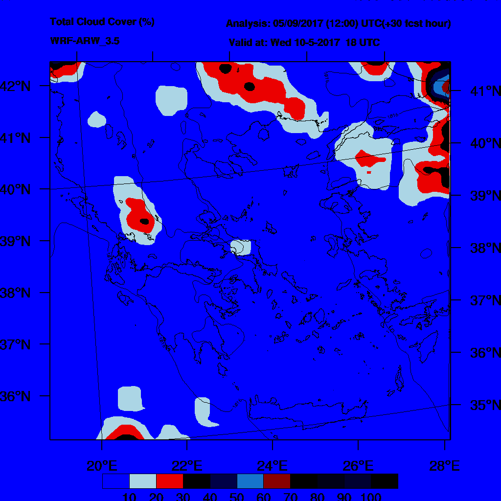 6h Accumulated Precipitation (mm) and msl press (mb) - 2017-05-11 12:00