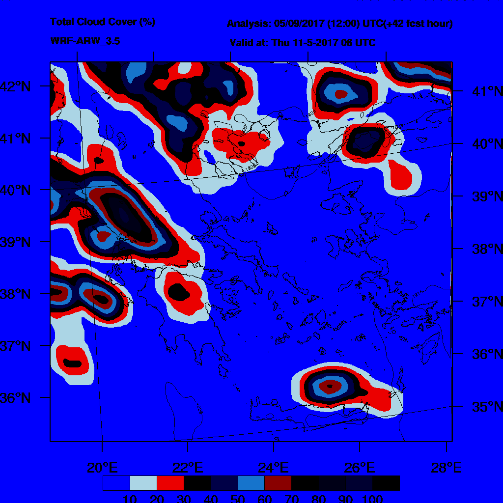 6h Accumulated Precipitation (mm) and msl press (mb) - 2017-05-12 00:00